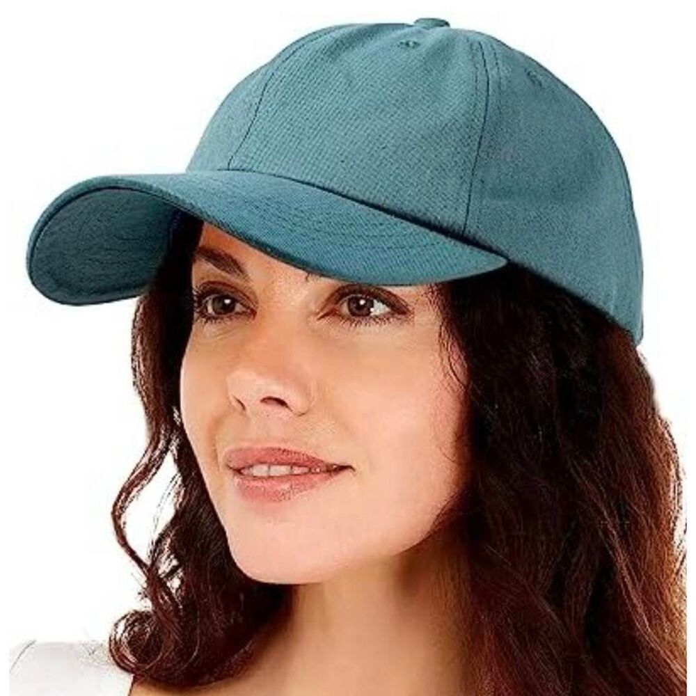 LVAIZ Women's Teal Satin Lined Baseball Cap Hat NEW